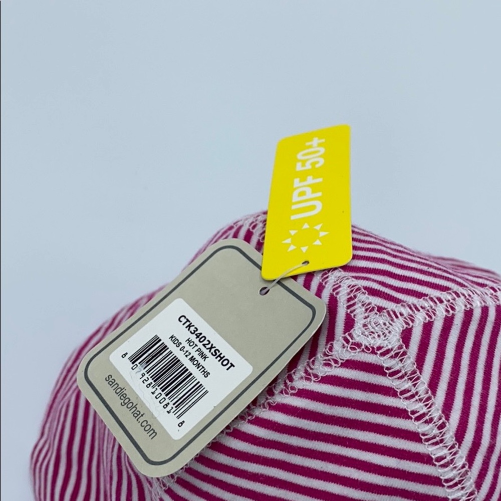 NWT San Diego Hat Company Infant Striped Sun Hat - Picture 3 of 7
